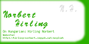 norbert hirling business card